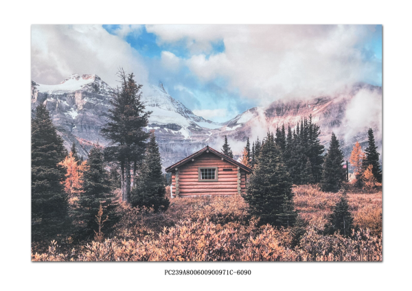 Autumn Cabin Scene