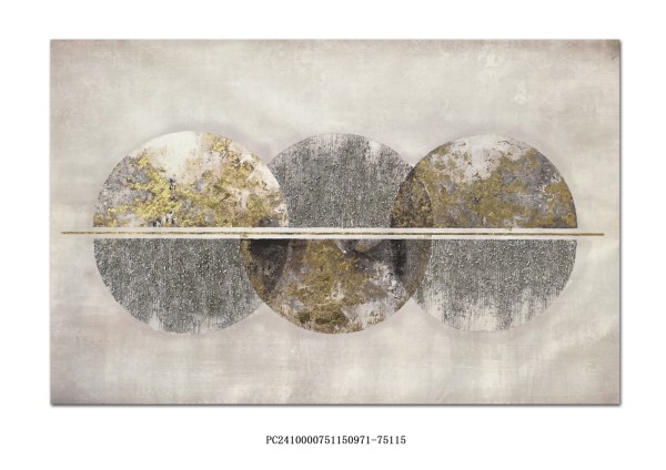 Printed Canvas 75 x 115 cm | 3 Abstract Circles