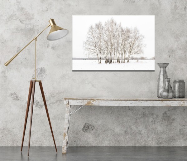 Toile imprimée 60 x 90 cm | Scène d'arbre d'hiver