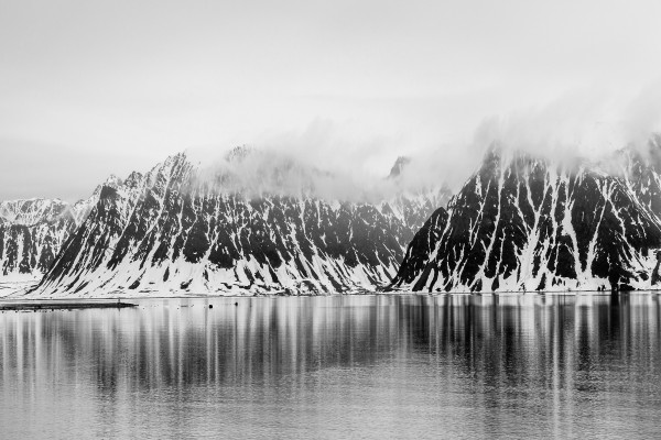 Toile imprimée 70 x 100 cm | Paysage lac et de montagnes