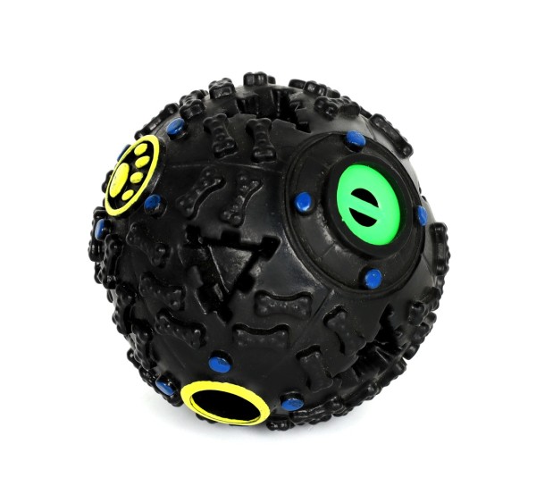 PET TOY-BISCUIT BALL DISPENSER BLACK DIA