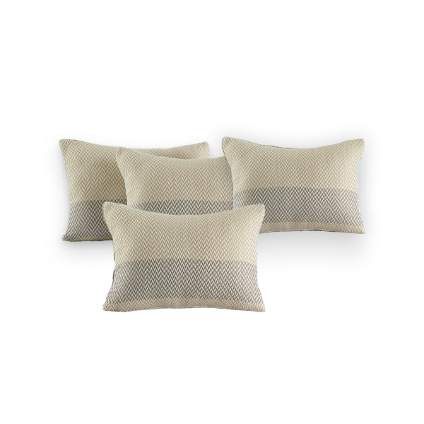 Peyton- Chevron Cushion 13x19 Grey