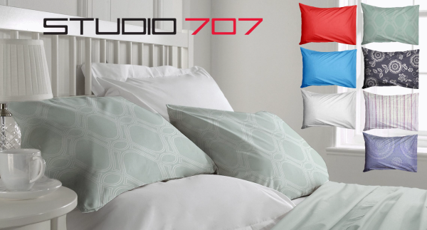 Studio 707- T150 Taie d'oreiller en coton imprimé/uniforme