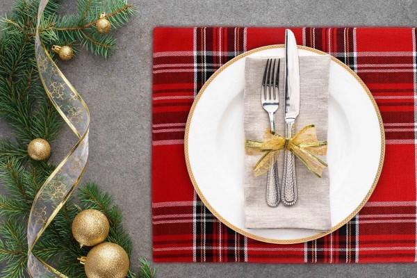 Classic Placemats Red Plaid set of 2