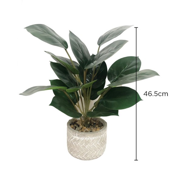 Plant In Chevron Cement Pot 15*46