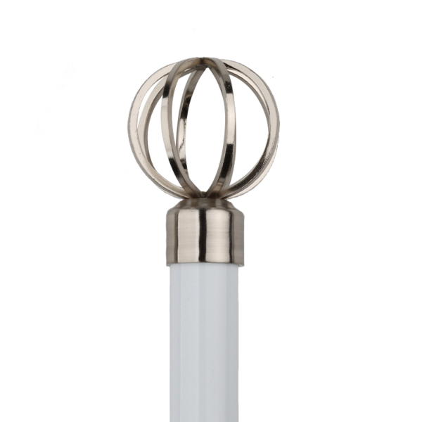Yoder- Pole Set White and chrome