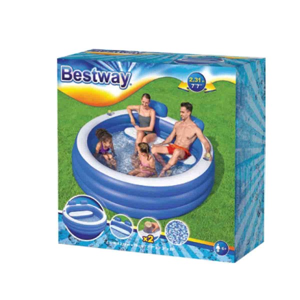 Bestway® Splash Paradise™ Inflatable Family Pool 2.31 m x 2.19 m x 79 cm