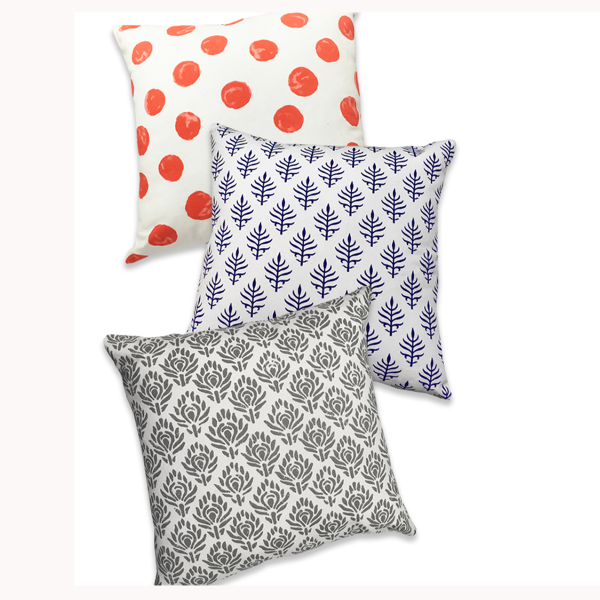 Lauren Taylor - Coussin en coton imprimé Maya