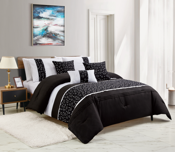 Lauren Taylor - PRESCOTT 6pcs Embroidered Comforter Set