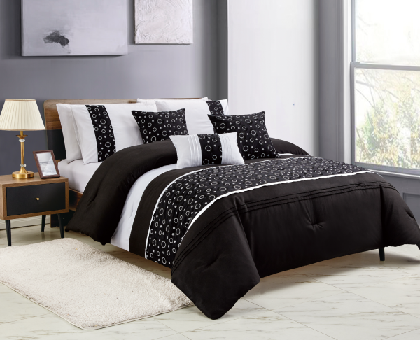 Lauren Taylor - PRESCOTT 6pcs Embroidered Comforter Set