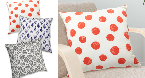 Lauren Taylor - Coussin en coton imprimé Maya