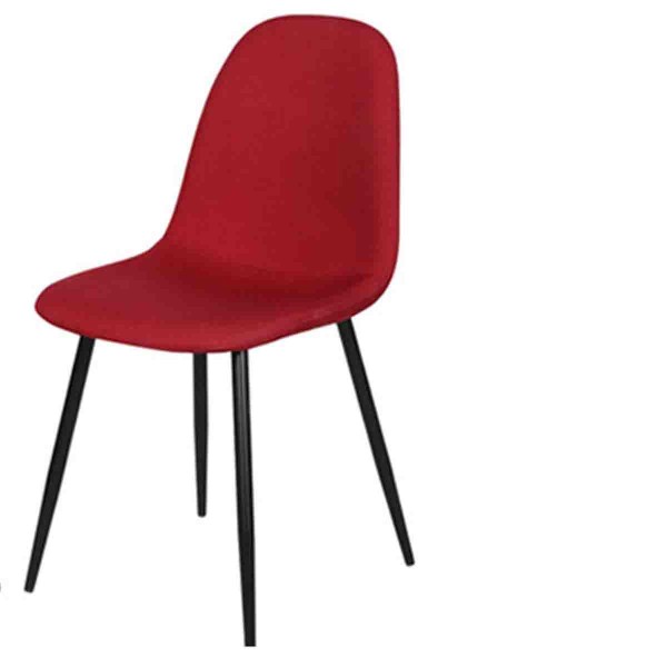 LAUREN TAYLOR - Fabric Dining Chair with Metal Legs