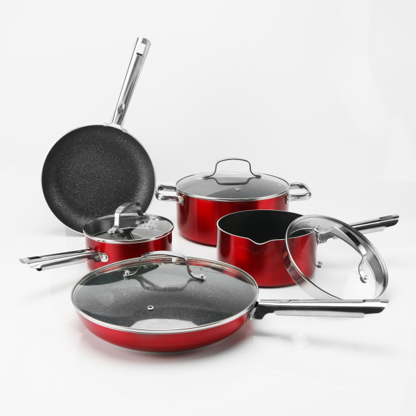 MASSIMO - 9 Pieces Stainless Steel Cookware Set