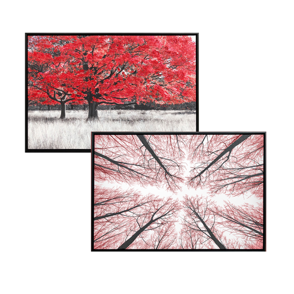 Canvas Red Branches 60x90 Framed