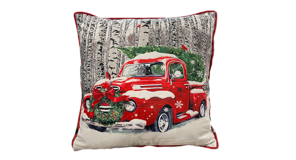 Red Car Cushion Red/grey 18x18