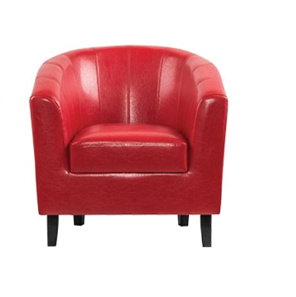 Tub Chair with Wood Frame & Legs