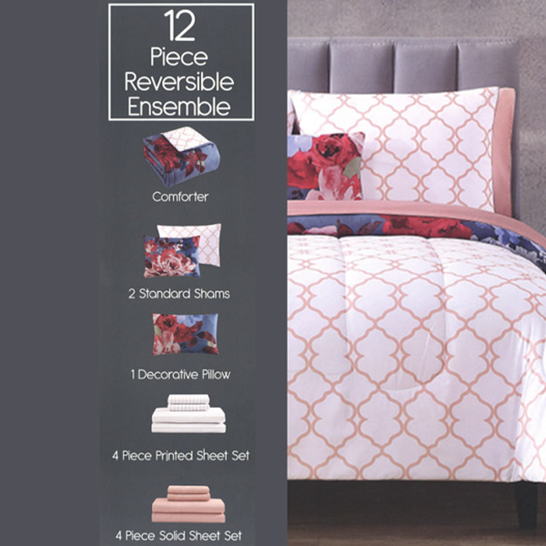 Ensemble de douillette réversible 12 PCS