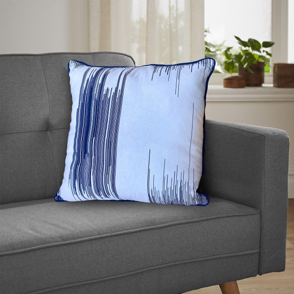 Rhea - Cushion Blue Cotton Printed