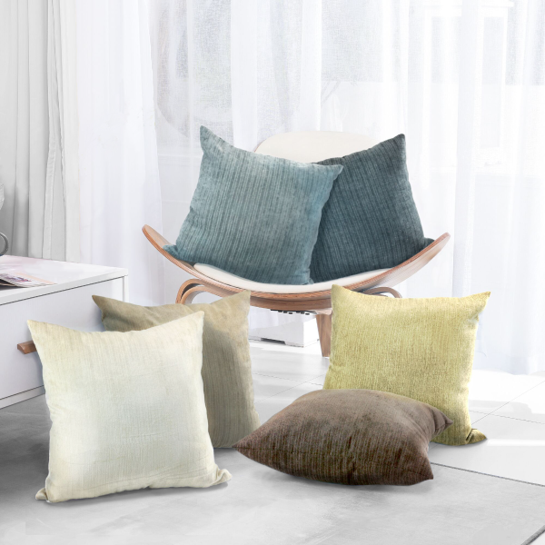 CUSHION 17X17 ROBERT CHENILLE RIB SOLID COLORS