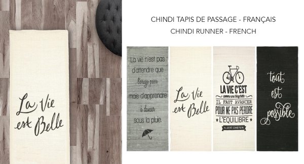 Lauren Taylor - Chemin de table Chindi avec message français