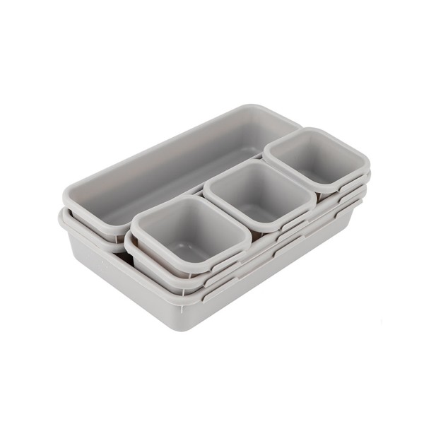 Drawer Organizer Box Grey 7pcs