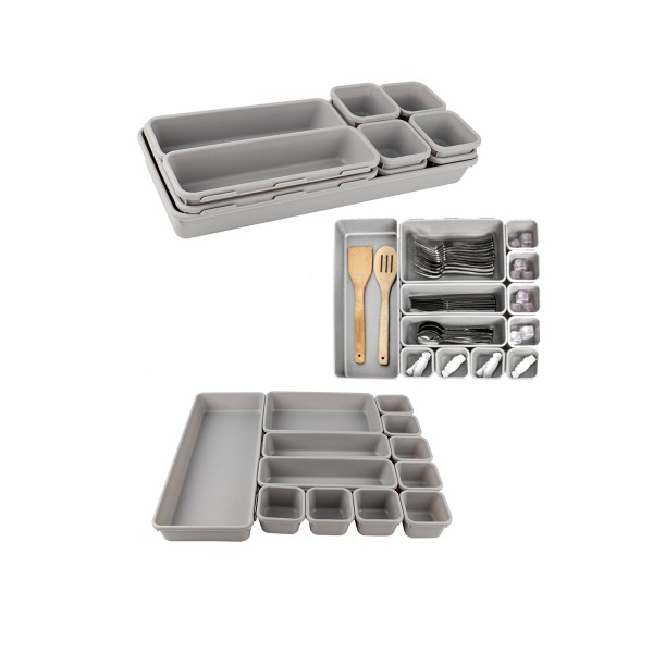 Drawer Organizer Box Grey 12pc