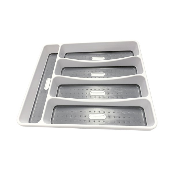 Cutlery Tray 5 Section White/grey
