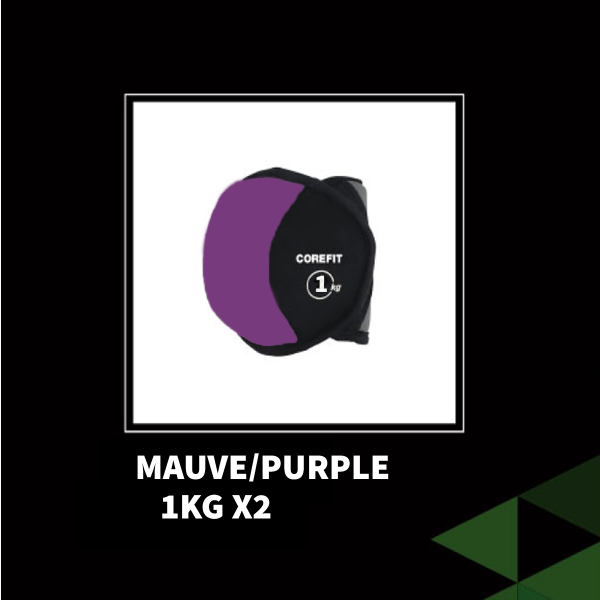 Pair Of 1kg Sand Bags Purple