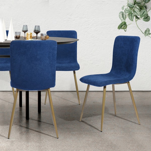 Scargill - Dining Chair with Gold Metal Legs