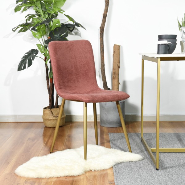 Scargill - Dining Chair with Gold Metal Legs