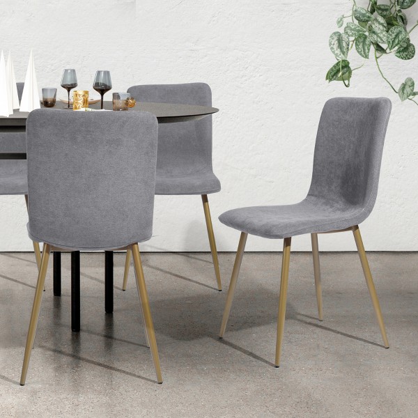 Scargill - Dining Chair with Gold Metal Legs
