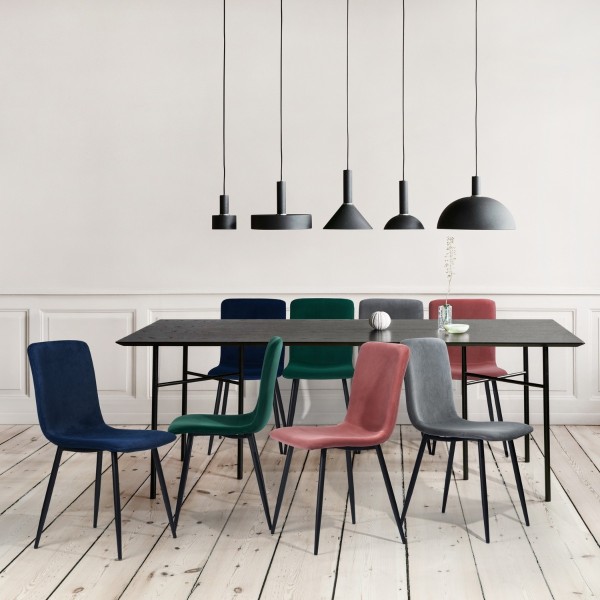 Maxim - Velvet Dining Chair with Metal Legs