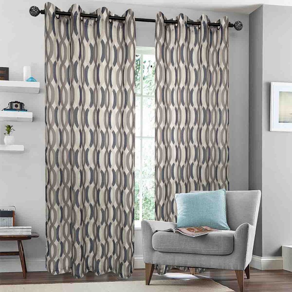 GROMMET PANELS 2PK 52X84 AMANDA PRINTED LINEN SHEER
