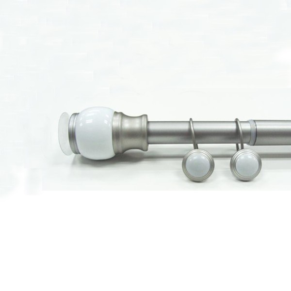 Coral Shower Rod Set 42-72in With decorative Hooks