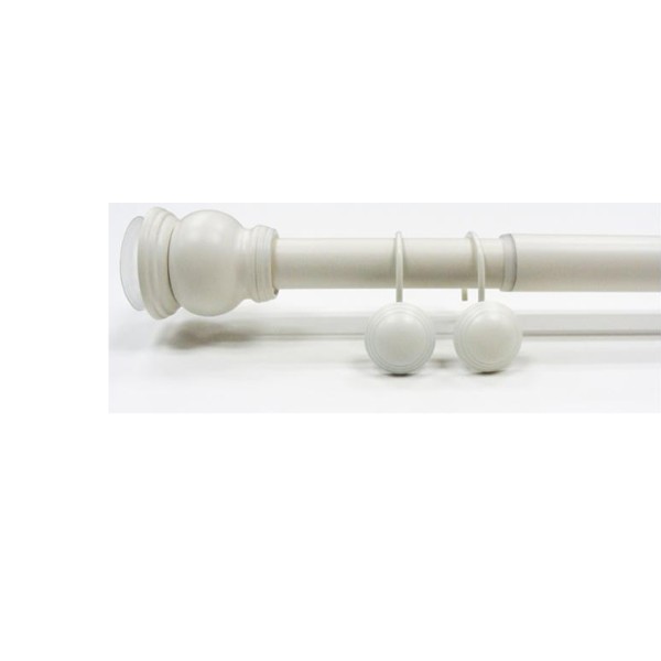 Coral Shower Rod Set 42-72in With decorative Hooks