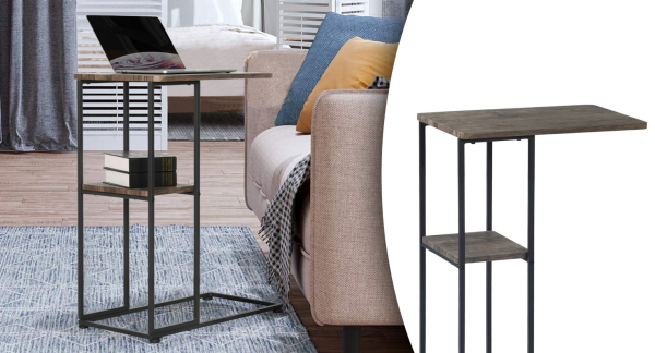 Atelier du Nord - Table d'appoint ROZELLE avec étagère