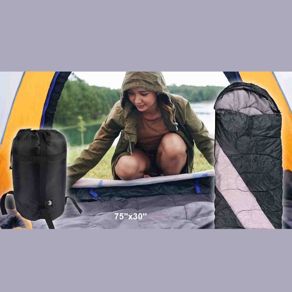 Sac de couchage -Adulte avec chapeau Gris