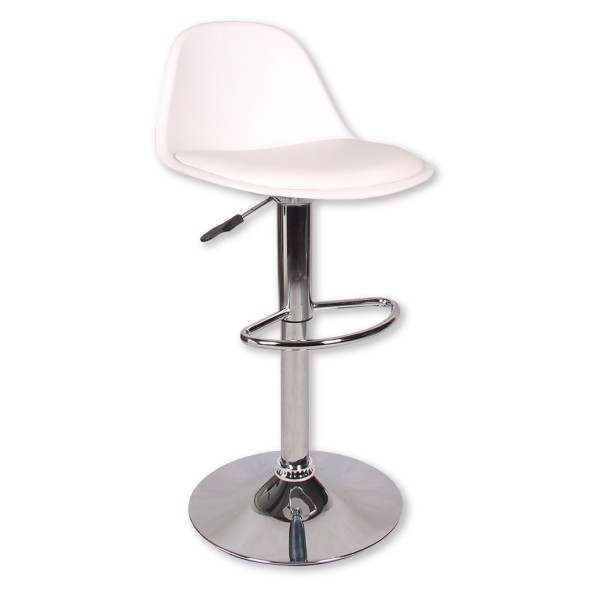 Smith Adjustable Barstool - PU White - Magasins Hart | Hart Stores