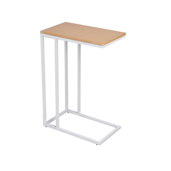 Table à casse-croûte noire avec cadre en métal