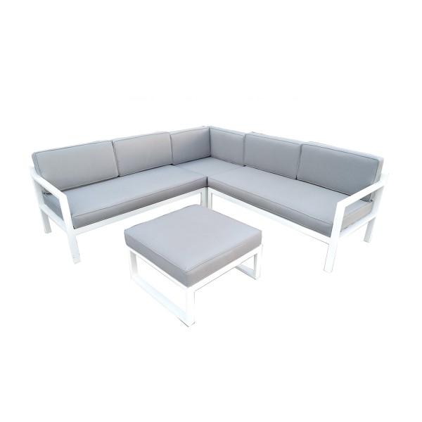4-Piece Leisure Sofa Set with white steel frame