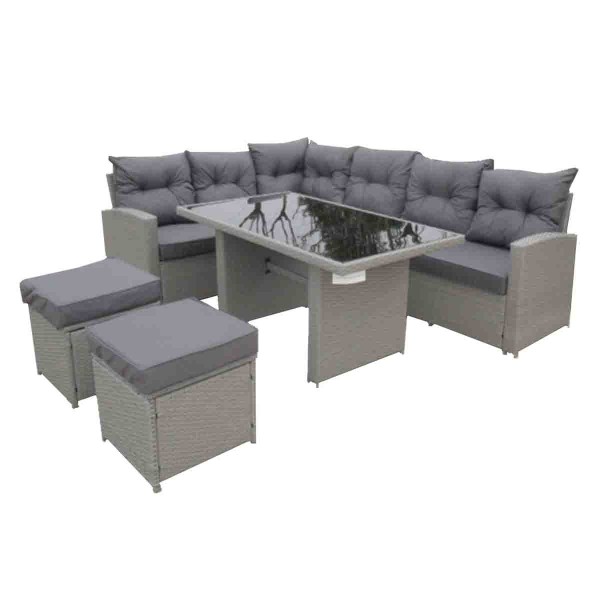 Sol Del Mare - 10 Pc Outdoor Rattan Dining Set