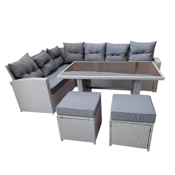 Sol Del Mare - 10 Pc Outdoor Rattan Dining Set