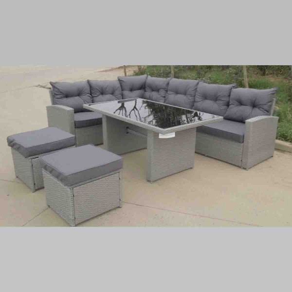 Sol Del Mare - 10 Pc Outdoor Rattan Dining Set