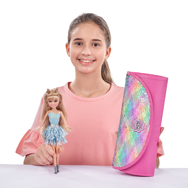 Sparkle Girlz Playset Dolls W/carrying Case