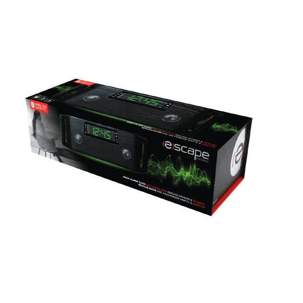 Escape Bluetooth 3.0 Speaker With FM Radio & Alarm Clock