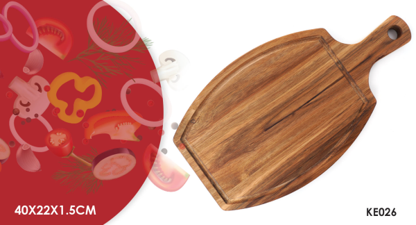 Planche à découper carrée en bois d'acacia