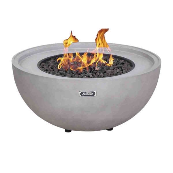 Sunbeam Wellesley Outdoor Propane Fire Pit - Concrete
50,000-BTU - 14-in H x 34 1/2-in W
