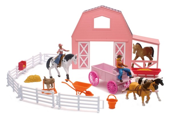 Valley Ranch - Ens. d'équitation et grange rose
