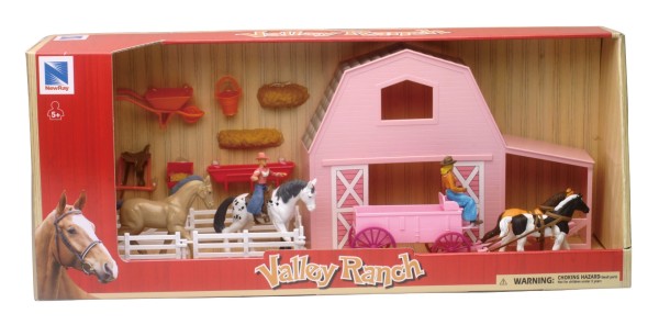 Valley Ranch - Ens. d'équitation et grange rose