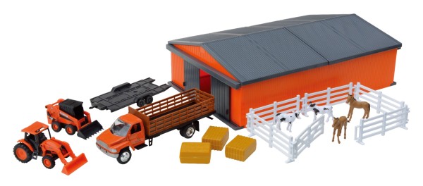 Kubota - Farm Equipment Vehicles & Shed Set